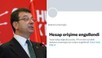 Hesabına erişim engeli getirilen İmamoğlu'ndan ilk açıklama