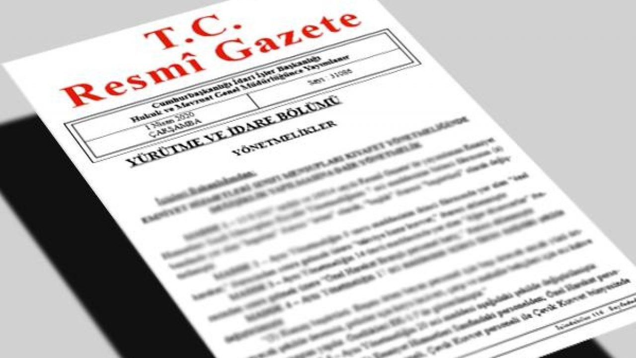Resmi Gazete'de bugün (1 Haziran 2022)