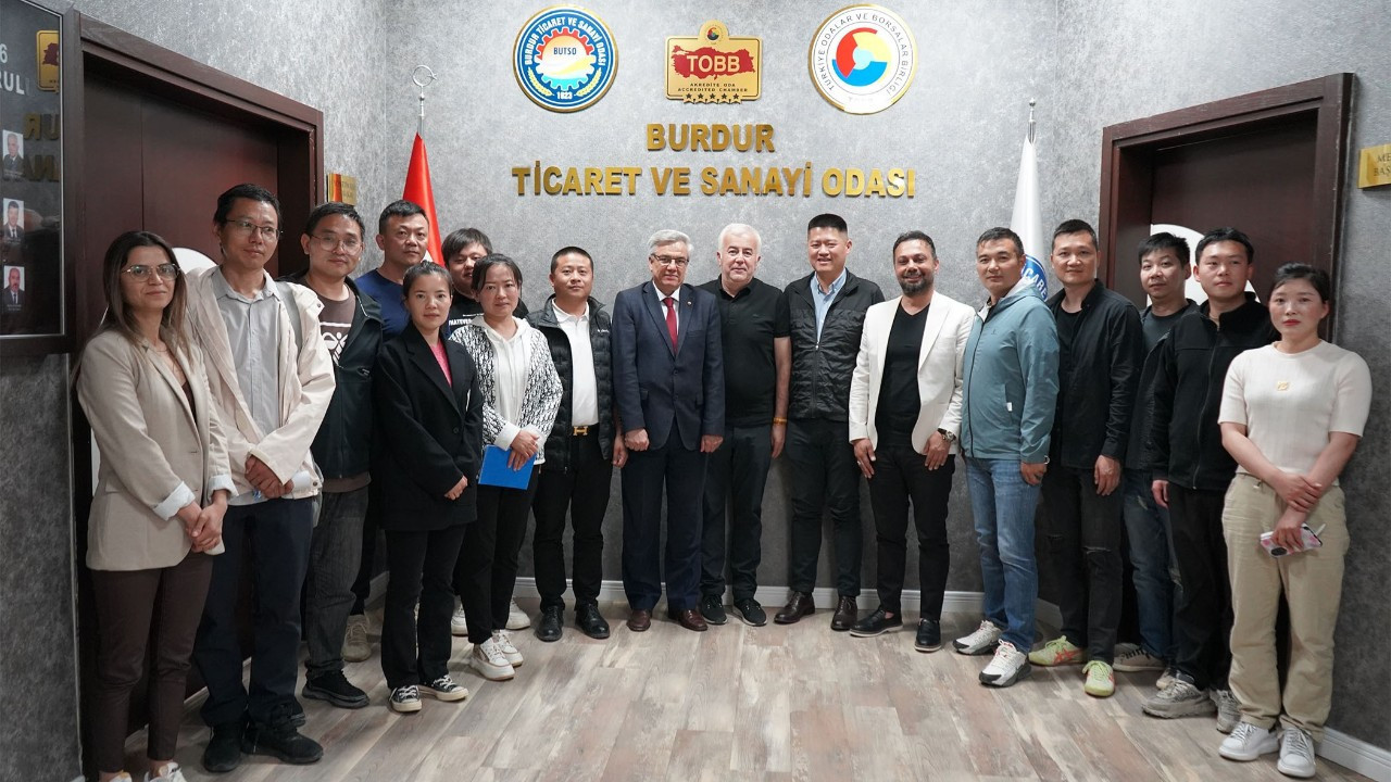 Çinli mermer üreticileri Burdur TSO’yu ziyaret etti