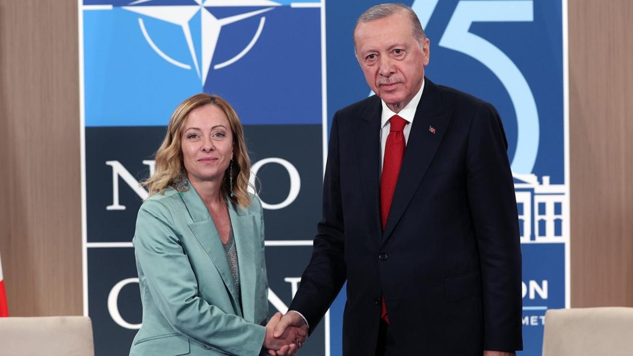 Cumhurbaşkanı Erdoğan, İtalya Başbakanı Giorgia Meloni'yi kabul etti