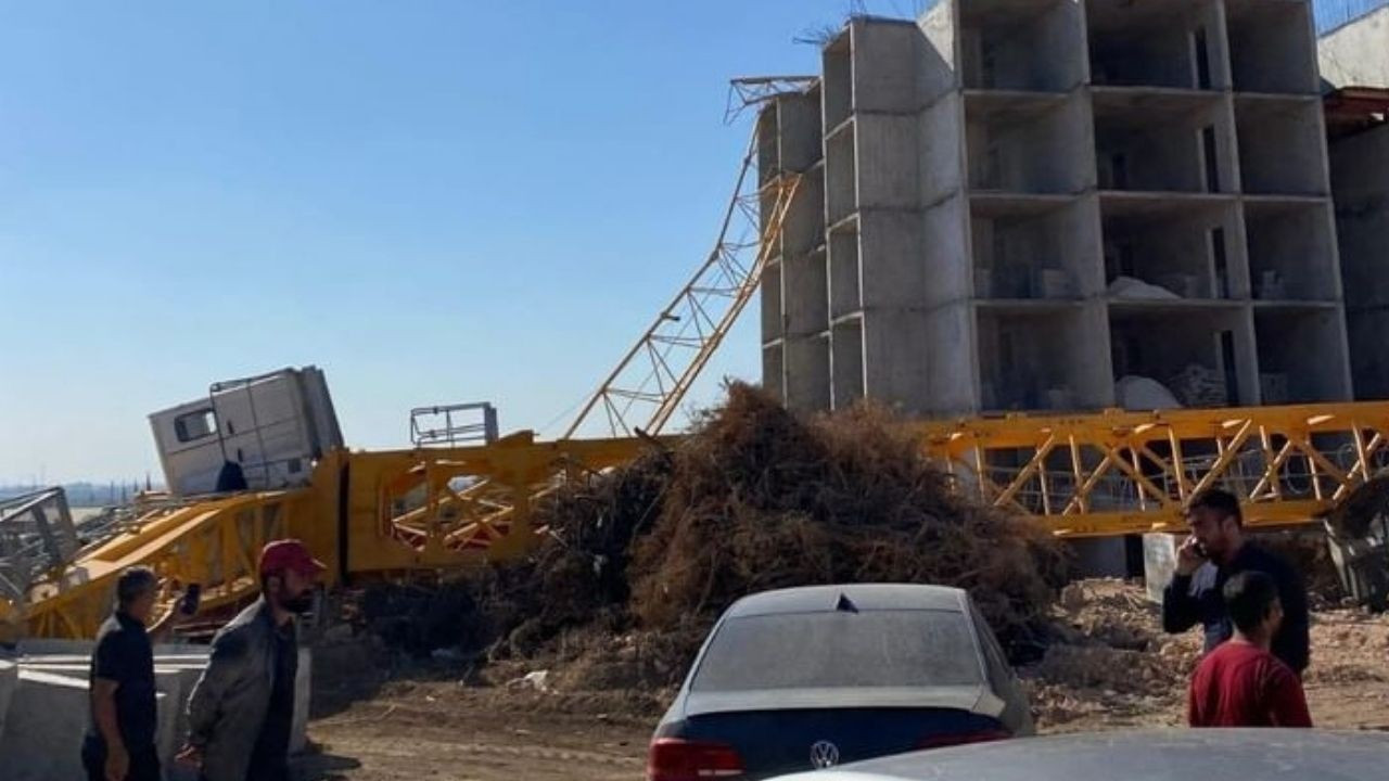 Adana'da kule vinci devrildi! Operatör hayatını kaybetti