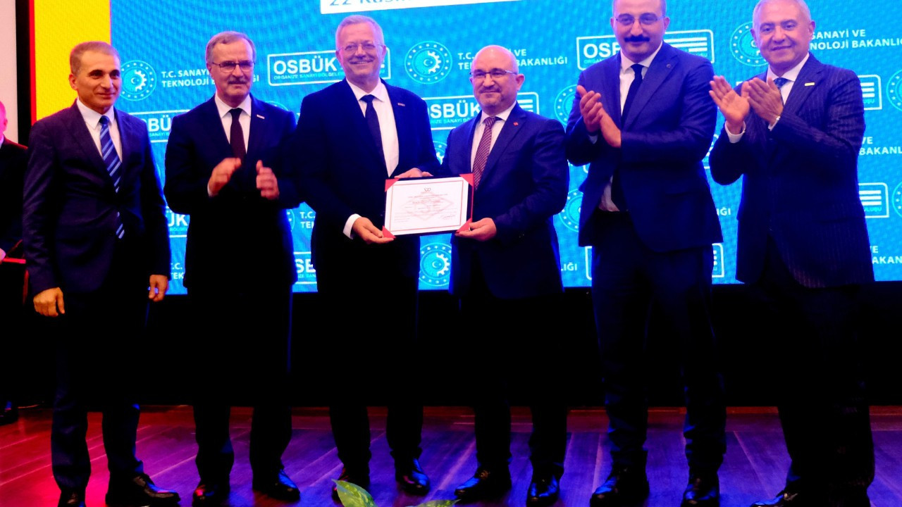 MTOSB, ‘Yeşil OSB Belgesi’nin sahibi oldu