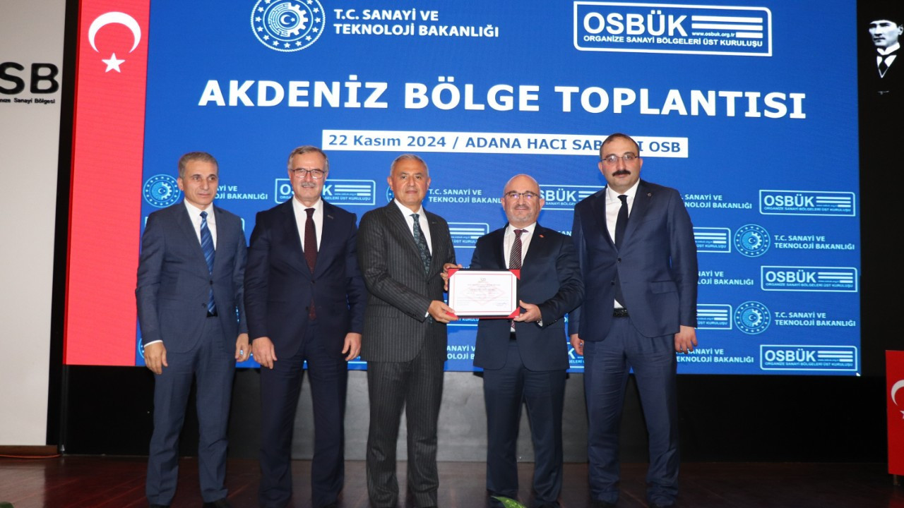Adana Hacı Sabancı OSB ‘Yeşil OSB’ belgesi aldı