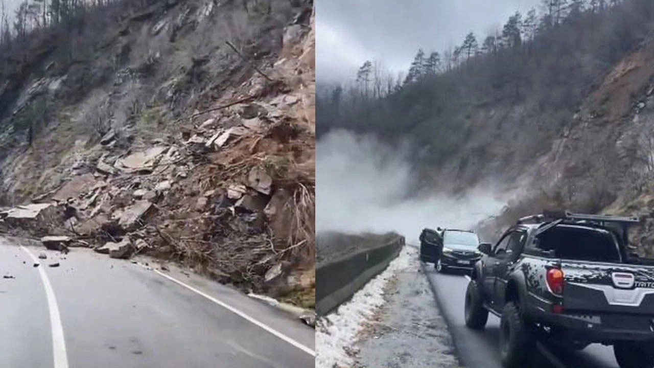 Artvin'de heyelan: Hopa-Borçka karayolu ulaşıma kapandı