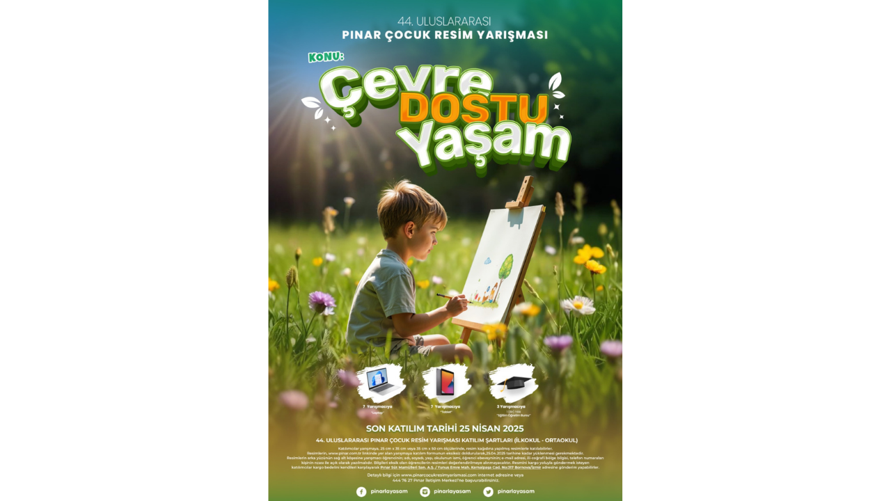 Uluslararası Pınar Çocuk Resim Yarışması 44. kez “Çevre Dostu Yaşam” temasıyla başlıyor