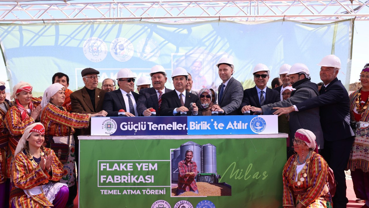 Muğla’da temeli atılan flake yem tesisi saatte 5 ton üretecek
