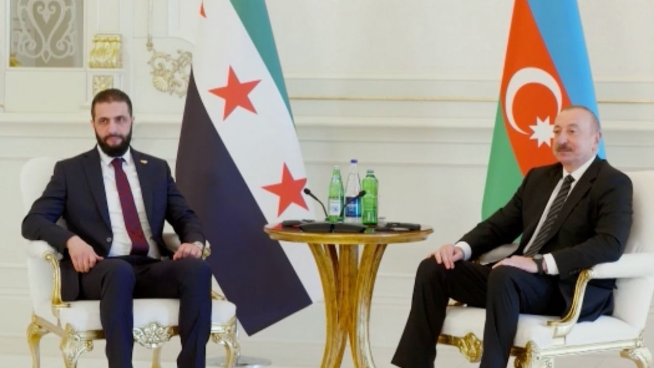 Aliyev ve Şara'dan kritik görüşme: Azerbaycan gazı Türkiye üzerinden Suriye'ye ihraç edilecek