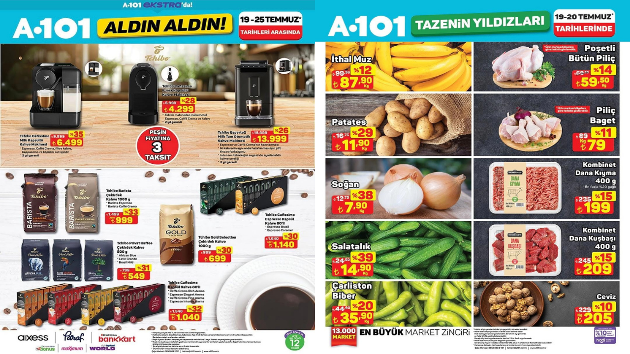 A101 market 19-25 Temmuz 2025 indirim kataloğu yayımlandı! A101'e hangi ürünler geliyor? A101 market 19-25 Temmuz 2025 indirim kataloğu yayımlandı! A101'e hangi ürünler geliyor?
