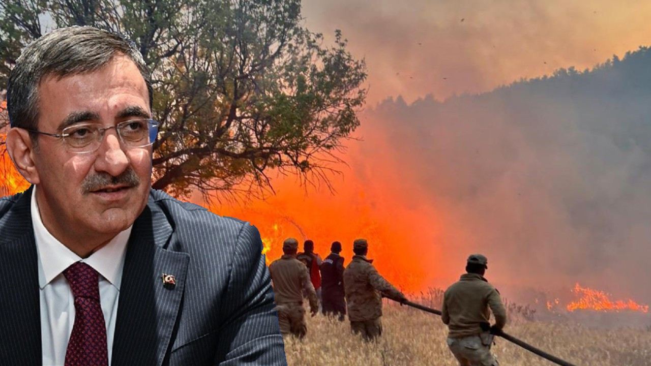 Cumhurbaşkanı Yardımcısı Yılmaz: Devlet ve millet dayanışması ile bu büyük yangın imtihanını vereceğiz