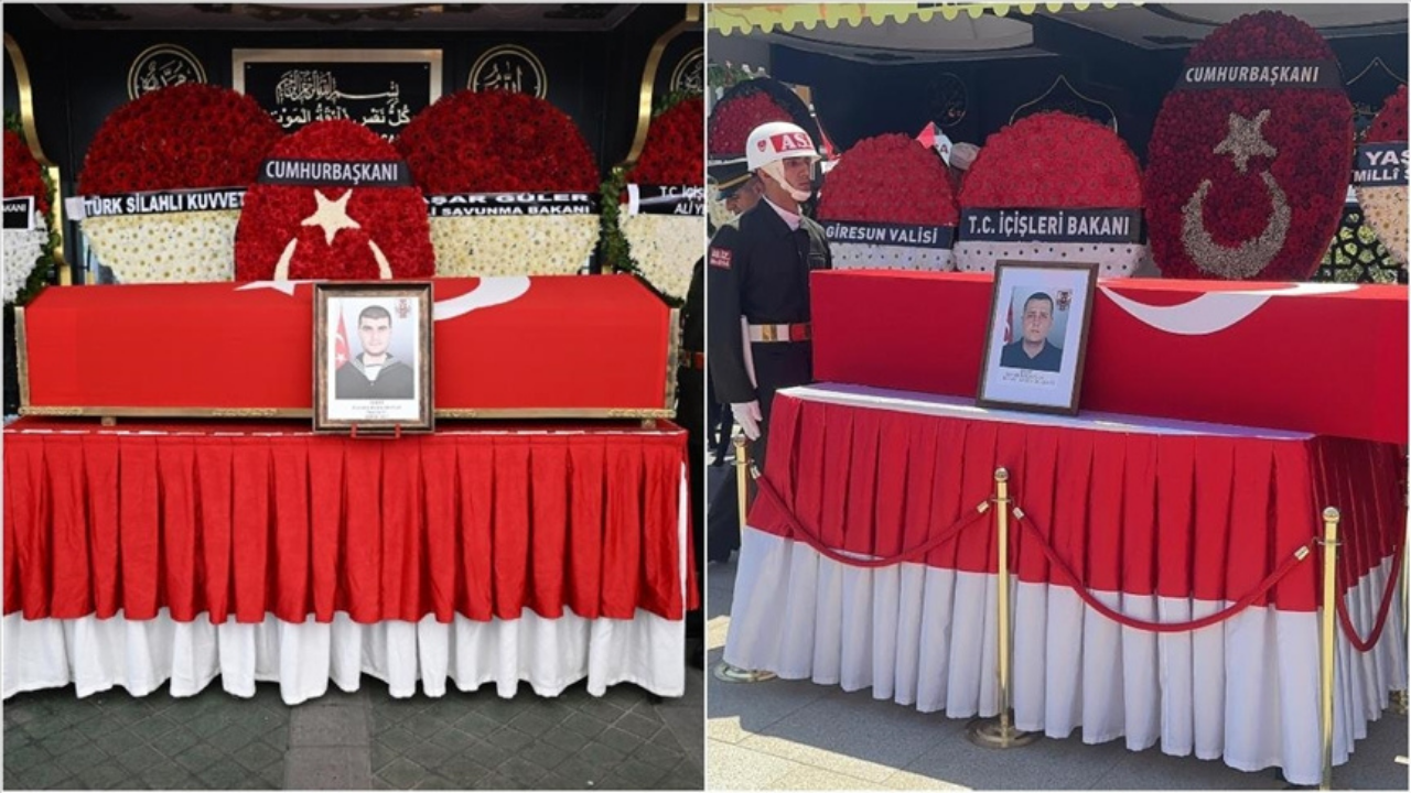 Hatay'da şehit olan Halit Karaman ve Semih Erdoğan son yolculuğuna uğurlandı Hatay'da şehit olan Halit Karaman ve Semih Erdoğan son yolculuğuna uğurlandı