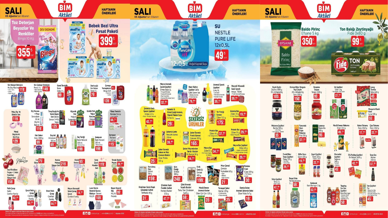 BİM 05 Ağustos 2025 Salı indirim kataloğu yayımlandı! 05 Ağustos Salı BİM market indirimli ürünler! BİM 05 Ağustos 2025 Salı indirim kataloğu yayımlandı! 05 Ağustos Salı BİM market indirimli ürünler!