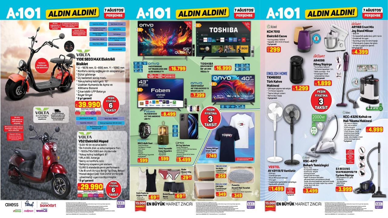 A101 markete Elektrikli Moped geliyor! A101 market 07 Ağustos 2025 Perşembe aktüel ürünler kataloğu! A101 markete Elektrikli Moped geliyor! A101 market 07 Ağustos 2025 Perşembe aktüel ürünler kataloğu!