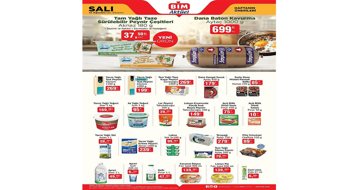 Torku tereyağında kaçırılmayacak indirim! Bim 12 Ağustos Salı aktüel ürünler kataloğu