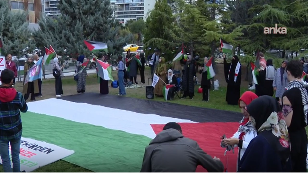 ABD Büyükelçiliği önünde ''İsrail'e Tam Ambargo'' eylemi