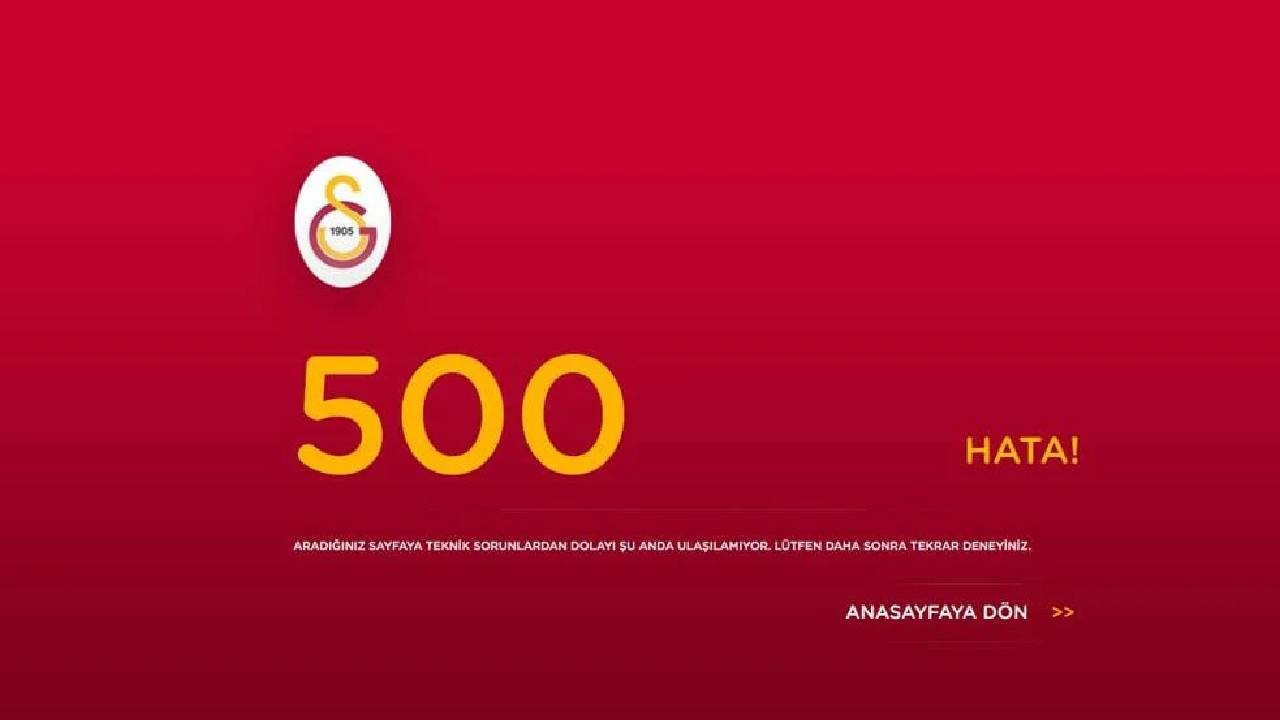 Galatasaray’ın internet sitesi çöktü, site açılmıyor