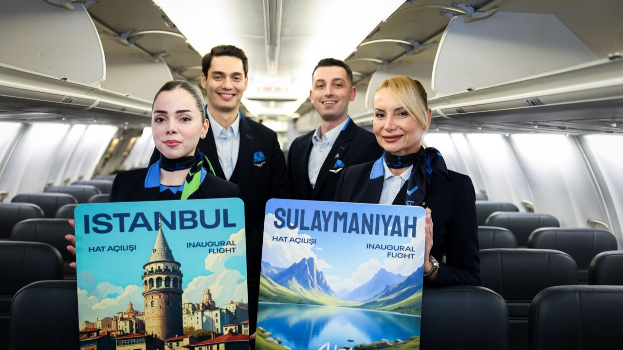 AJet, İstanbul'dan Süleymaniye'ye ilk seferini yaptı