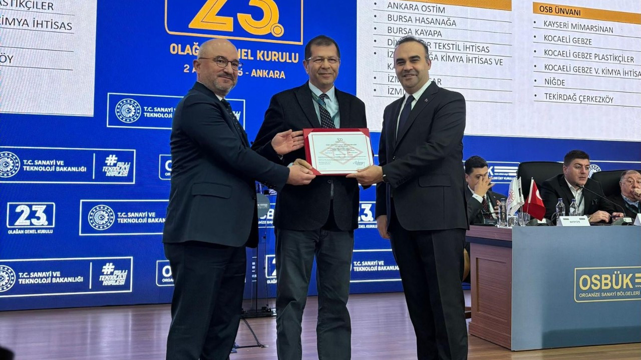 Kayapa Organize Sanayi Bölgesi, ‘Yeşil OSB’ belgesini aldı