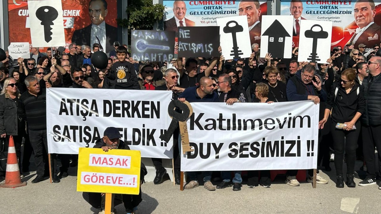 Atış Yapı mağdurları eylem yaptı