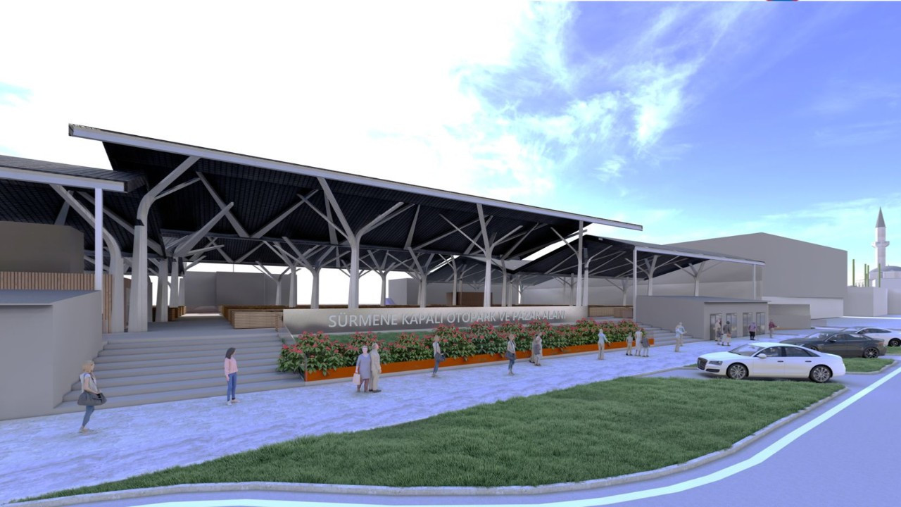 Sürmene’ye modern pazar yeri ve kapalı otopark geliyor