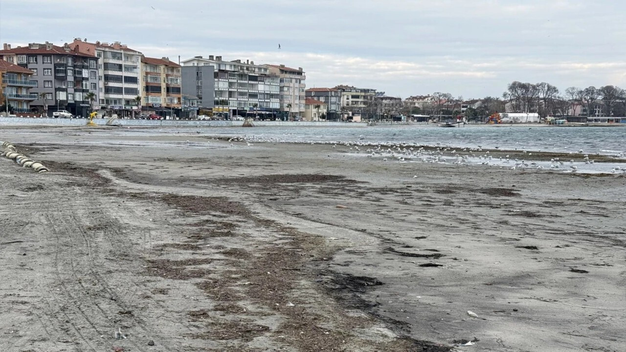 Tekirdağ sahillerinde ürküten manzara: Deniz suyu 10 metre çekildi