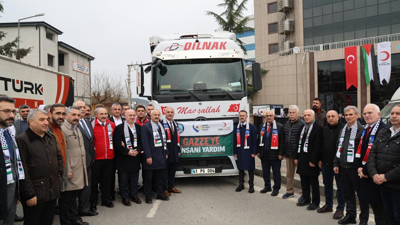 Gebze Ticaret Odası’ndan Gazze’ye yardım tırları gönderildi