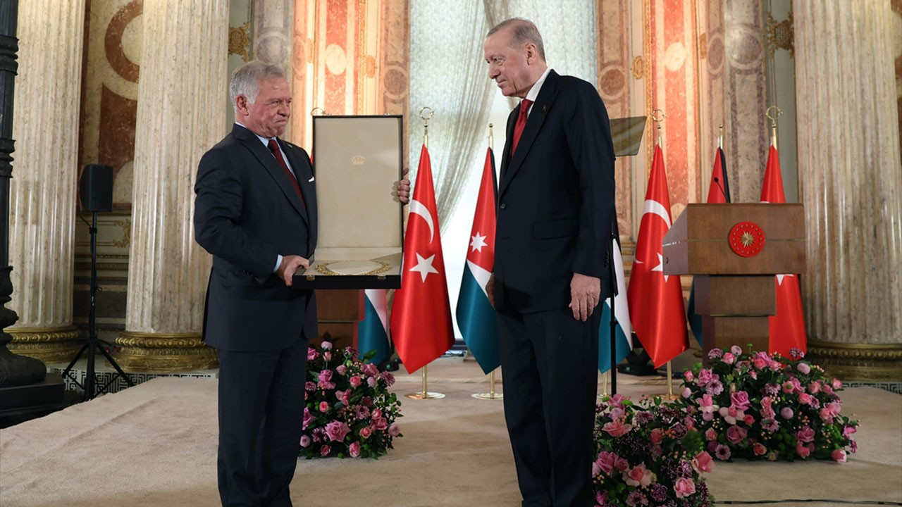 Cumhurbaşkanı Erdoğan'a Ürdün Kralı 2'nci Abdullah'tan "Hüseyin Bin Ali Nişanı"