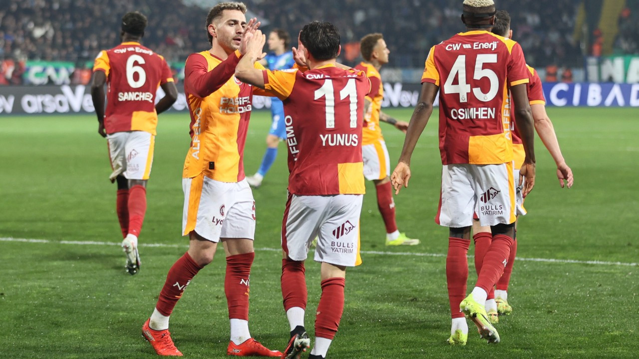 Galatasaray Rize'de hata yapmadı: 3 golle 3 puan
