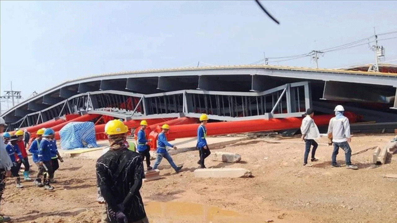 Tayland'da inşaat çöktü: 4 işçi yaralandı