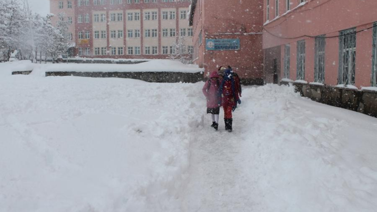 Bingöl'ün Karlıova ilçesinde yoğun kar yağışı nedeniyle eğitime ara verildi
