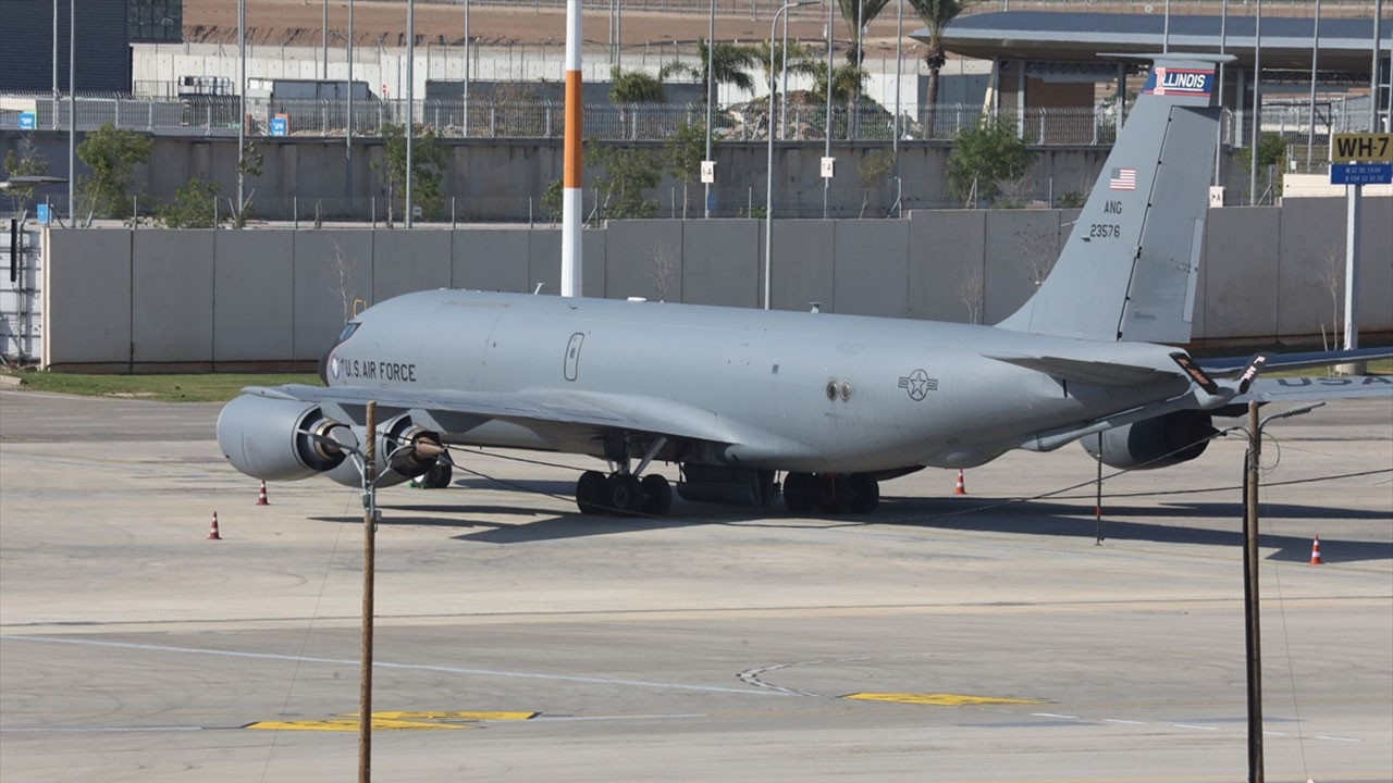 ABD ordusuna ait yakıt ikmal uçakları, İsrail'in Ben Gurion Havalimanı'nda görüntülendi