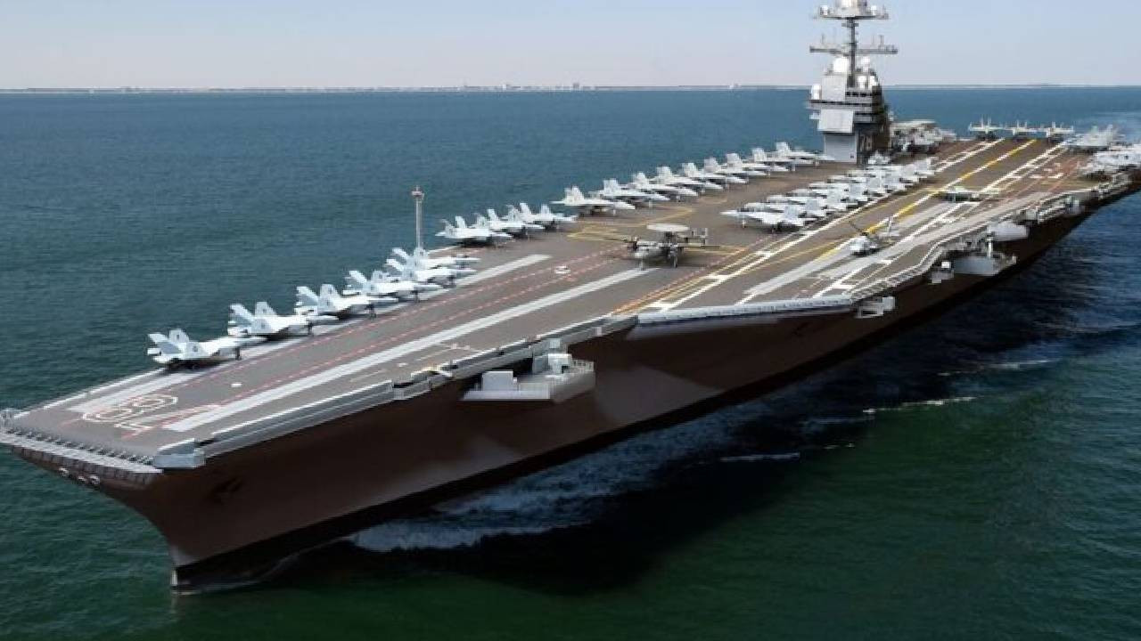 Dikkat çeken hamle: ABD'ye ait dünyanın en büyük uçak gemisi Gerald R. Ford İsrail kıyılarına ulaştı