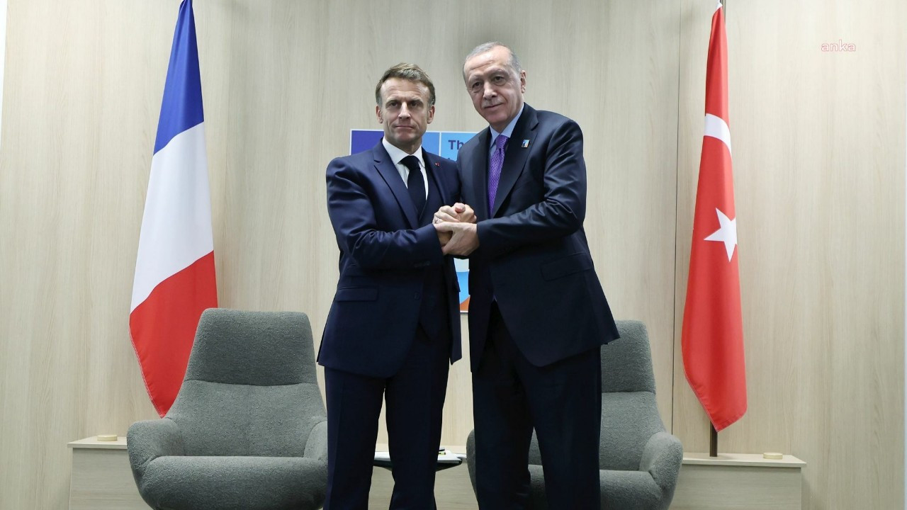 Erdoğan, Fransa Cumhurbaşkanı Macron ile görüştü