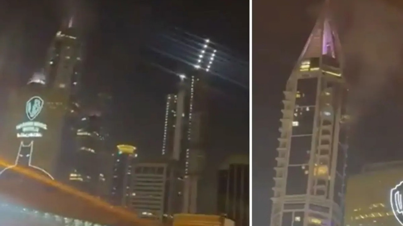 Dubai Marina Kulesi'ne İHA parçaları isabet etti