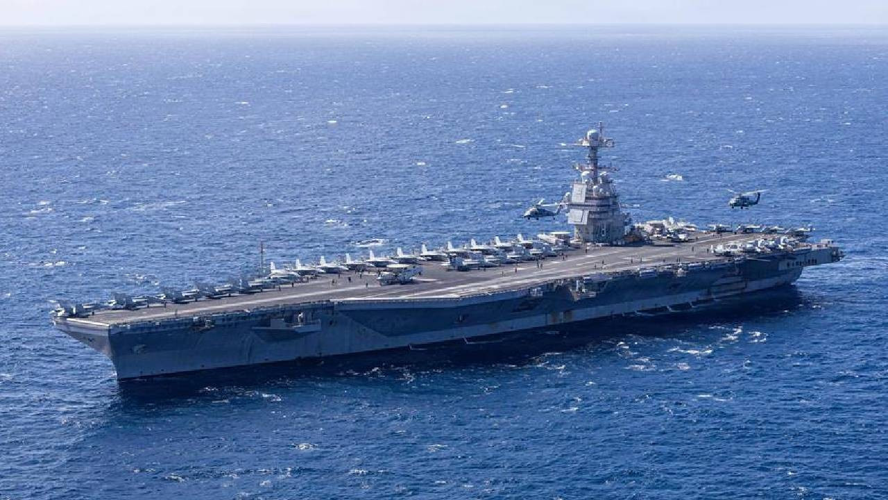 ABD'ye ait USS Gerald R. Ford uçak gemisi, onarım için Kızıldeniz'den Girit adasına gidecek