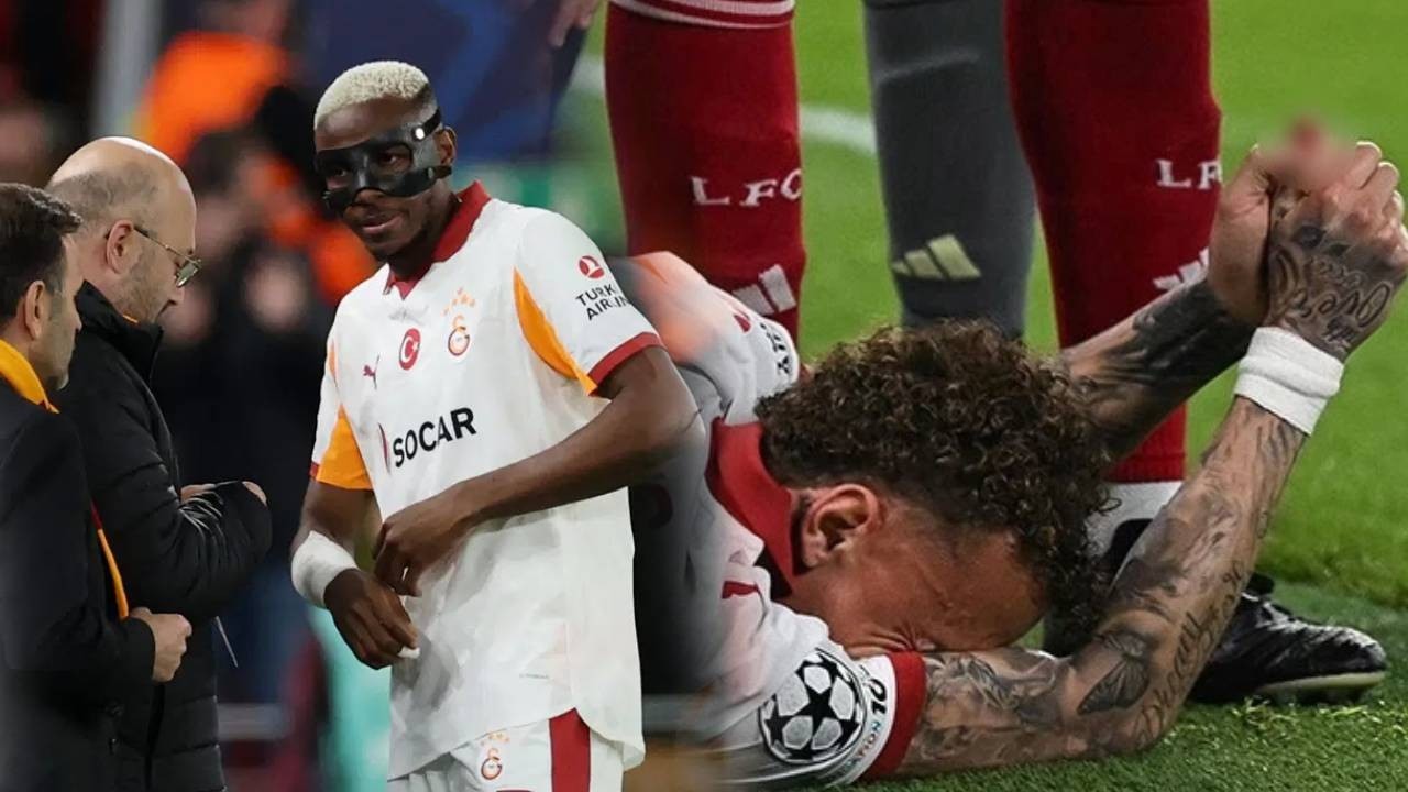 Galatasaray'dan Liverpool maçında sakatlanan Osimhen ve Lang ile ilgili 'kırık' ve 'ciddi kesik' açıklaması