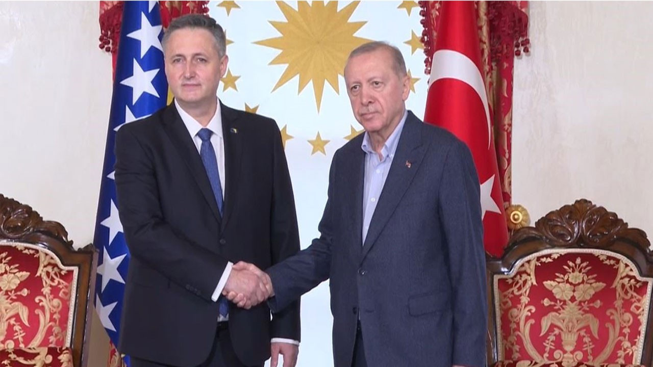 Erdoğan, Bosna Hersek Devlet Başkanlığı Konseyi Başkanı Becirovic ile bir araya geldi