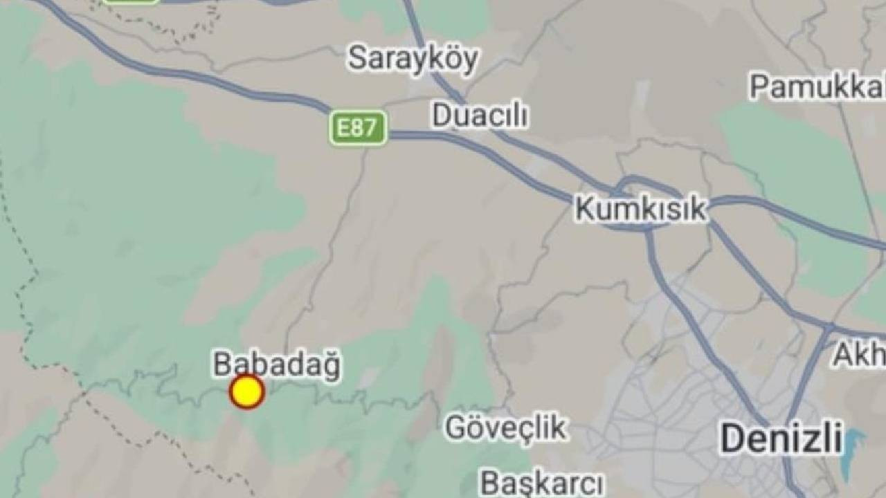 Denizli'de 3.6 büyüklüğünde deprem