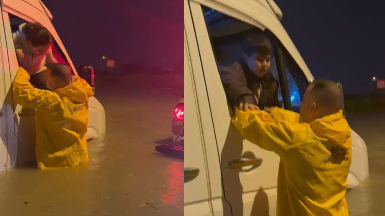 Adana’da sağanak sonrası korkutan görüntüler! Çocuklar mahsur kaldı