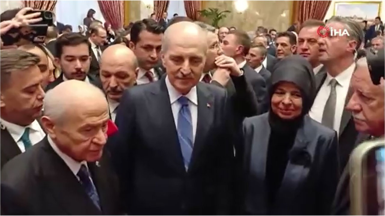Bahçeli ve DEM Parti heyetinin masasını ziyaret etti
