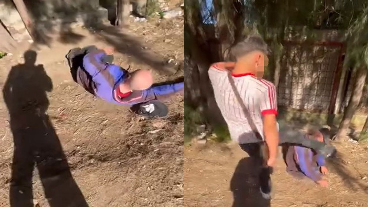 Sokakta uyuyan yaşlı adamın yüzüne tekme atıp paylaşan 2 kişi gözaltında