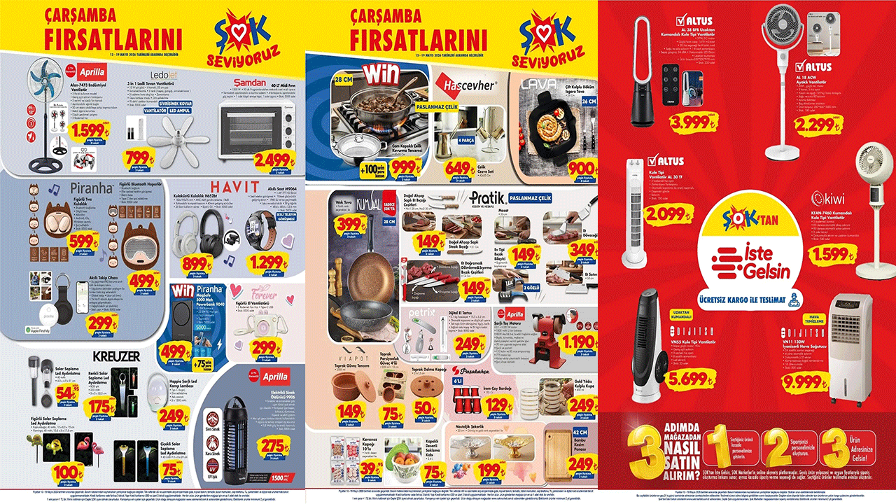 ŞOK'ta yaz hazırlığı başladı: Aprilla Endüstriyel Vantilatör uygun