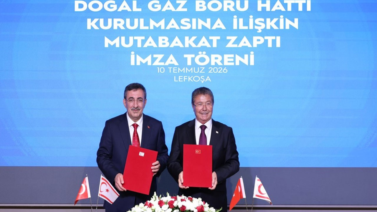 Türkiye ile KKTC arasında doğal gaz hattı için imzalar atıldı