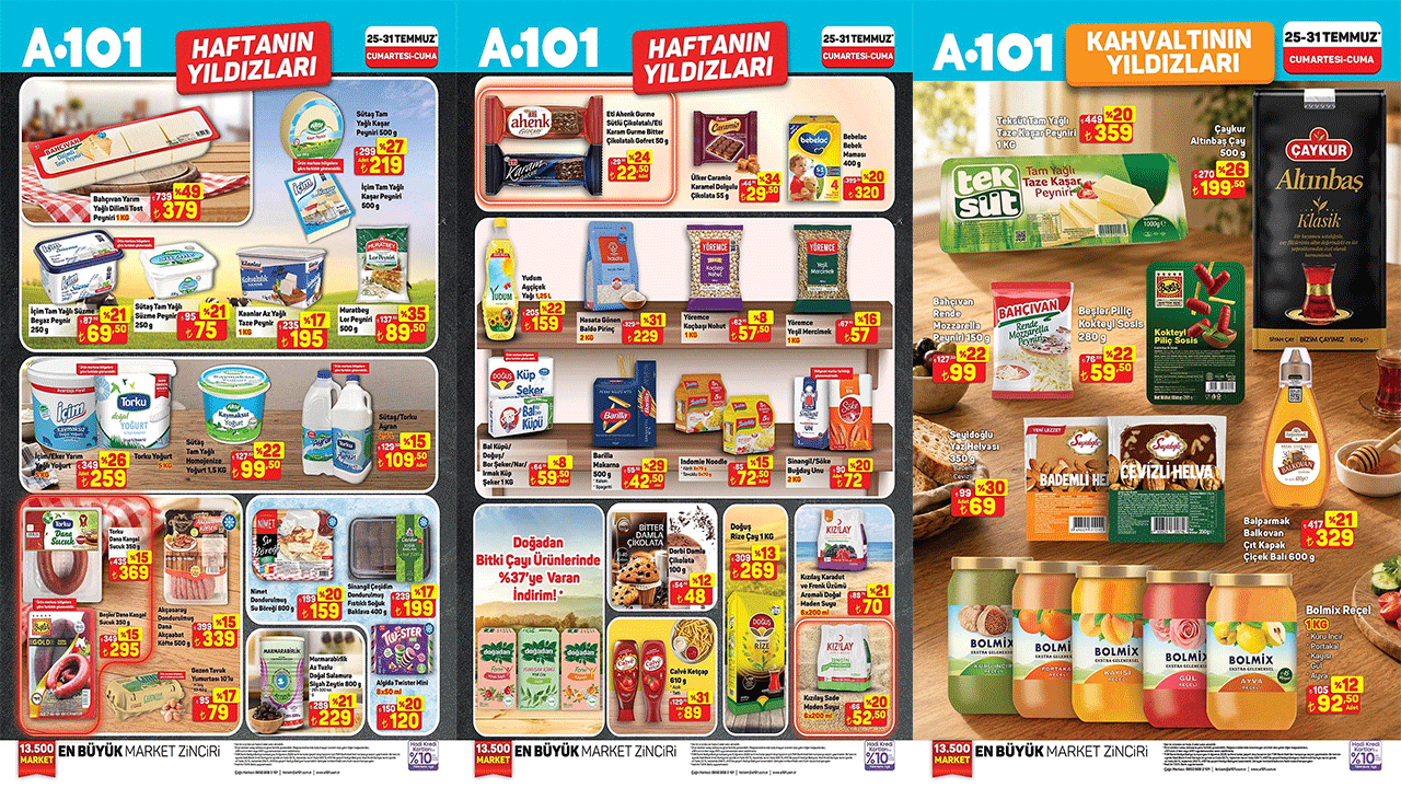 A101 25-31 Temmuz Haftanın Yıldızları: Mutfak masraflarını kısmak isteyenler bu listeye bakmalı!