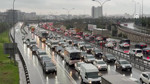 İstanbul'da yağmur nedeniyle trafik yoğunluğu %89'a ulaştı