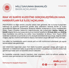 MSB: 25 hedef vuruldu, 57 terörist etkisiz hale getirildi - Resim : 1