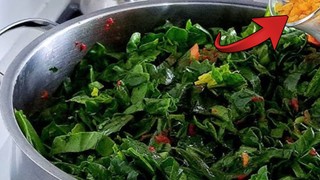 Ispanak yemeğinin besin değerini artıran tüyo ; 2 avuç eklemek yetiyor