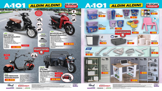 A101'e Üç Tekerlekli Moped geliyor! A101 22 Ocak 2026 Perşembe aktüel ürünler kataloğu!