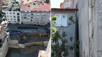 İstanbul'da bir binada çökme: Gaziosmanpaşa'da iki apartman boşaltıldı