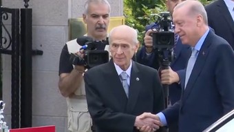 117 gün sonra ilk! Cumhurbaşkanı Erdoğan, Bahçeli'yi görüşmesi başladı
