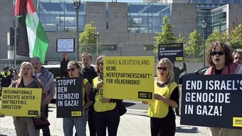 Berlin'de İsrail Cumhurbaşkanı Herzog'un ziyaretine protesto!